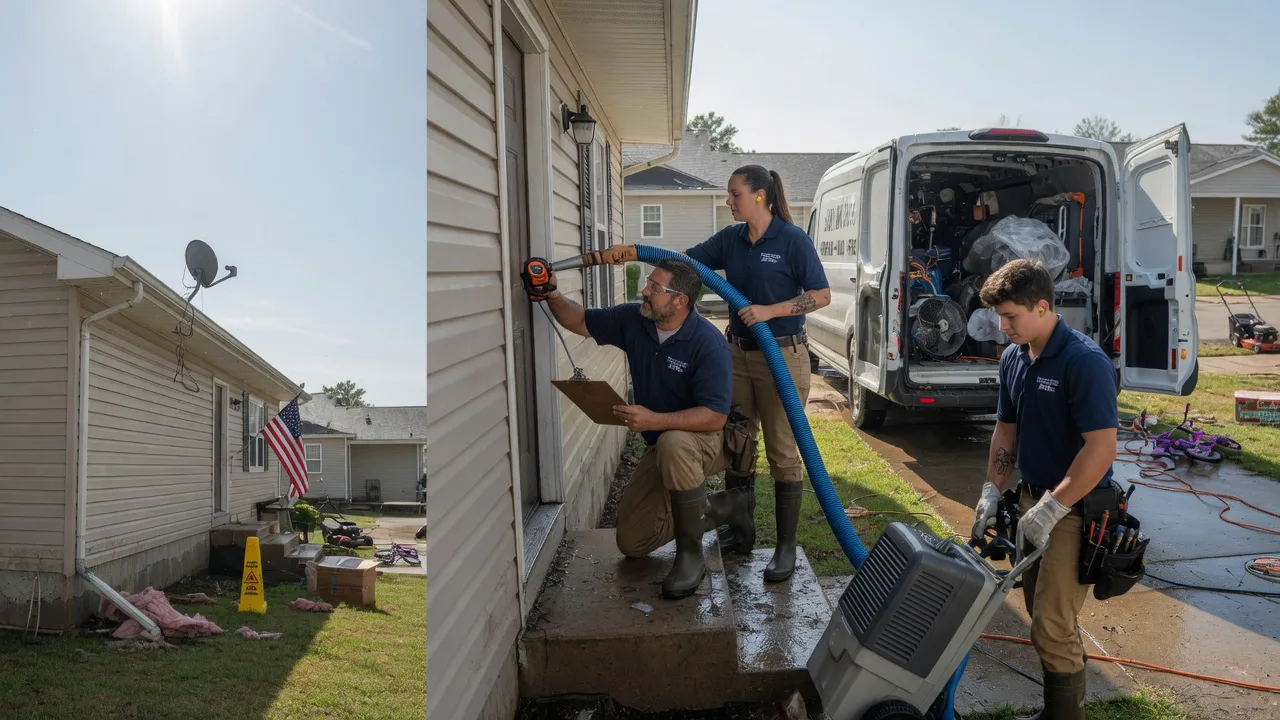 Ceiling Water Damage Restoration in Long Island, KS near me